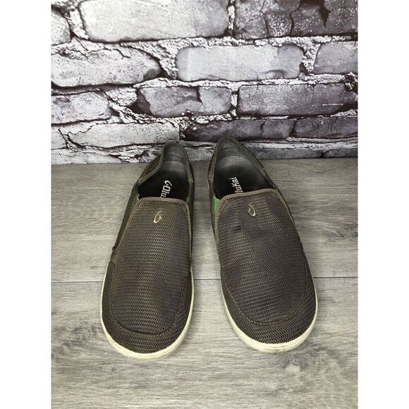 Olukai Nohea Mesh Mustang Lime Textile Slip On Casual Sneakers Men Sz 8M US/41EU - Picture 14 of 16